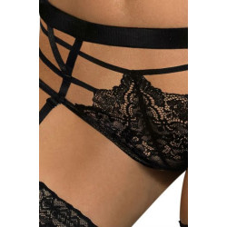 Roza Cyria Black Suspender Belt
