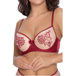 Roza Mehendi Push Up Bra Claret