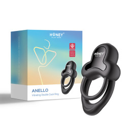 Honey Play Box  Anello  Vibrating Double Cock Ring with Clitoral Stimulator (App Controlled)