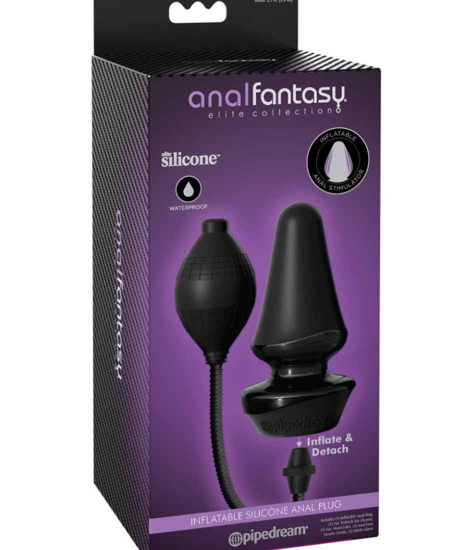 Pipedream - Anal Fantasy Elite  - Inflatable Silicone Butt Plug  - Black