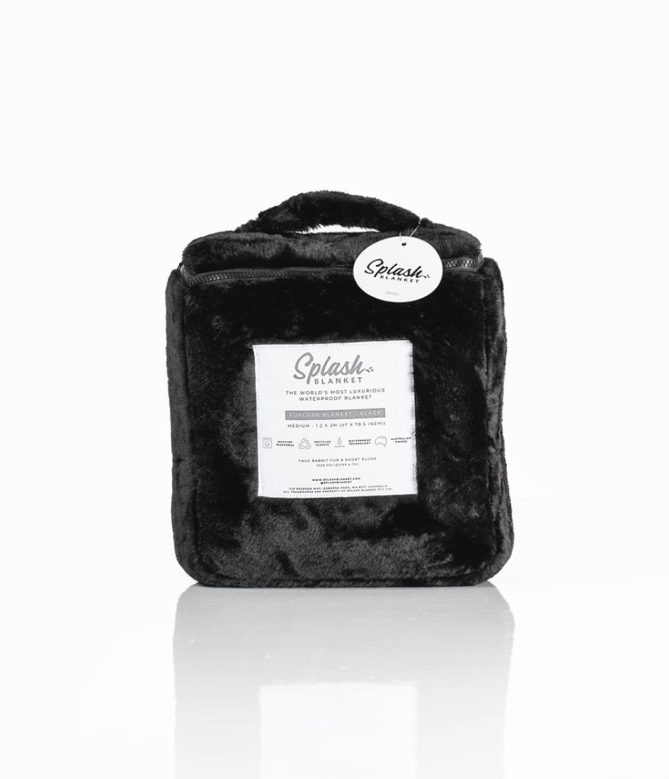 Splash Blanket - Furlush (NON bonded) - Black on Black - Medium
