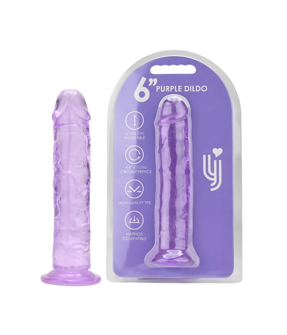 Loving Joy 6 Inch Suction Cup Dildo Purple