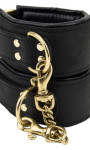 Bound Noir Nubuck Leather Slim Wrist Cuffs