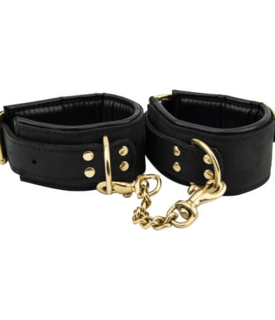 Bound Noir Nubuck Leather Slim Wrist Cuffs