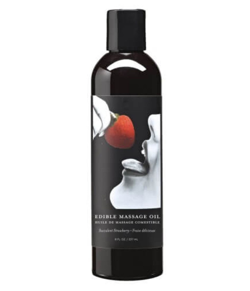 Earthly Body Edible Massage Oil - Strawberry